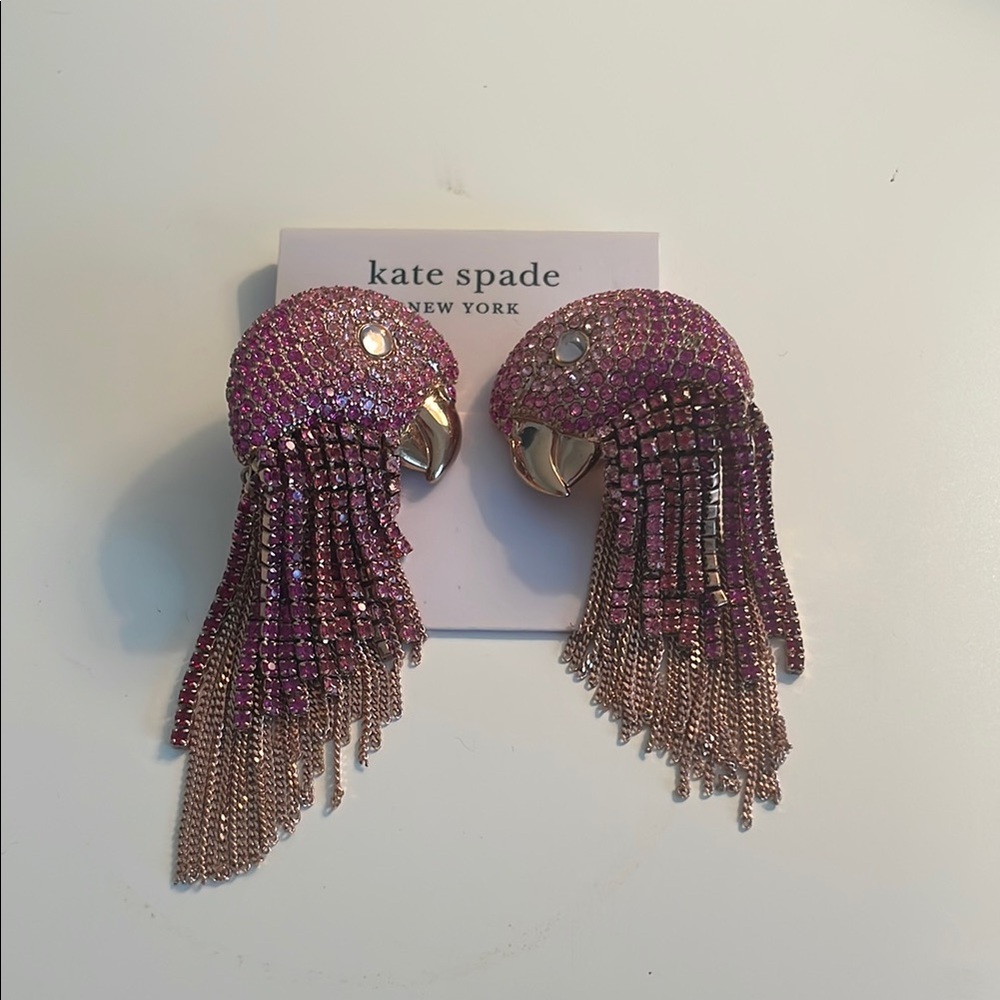 Kate Spade Pink Parrot Earrings